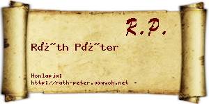 Ráth Péter névjegykártya